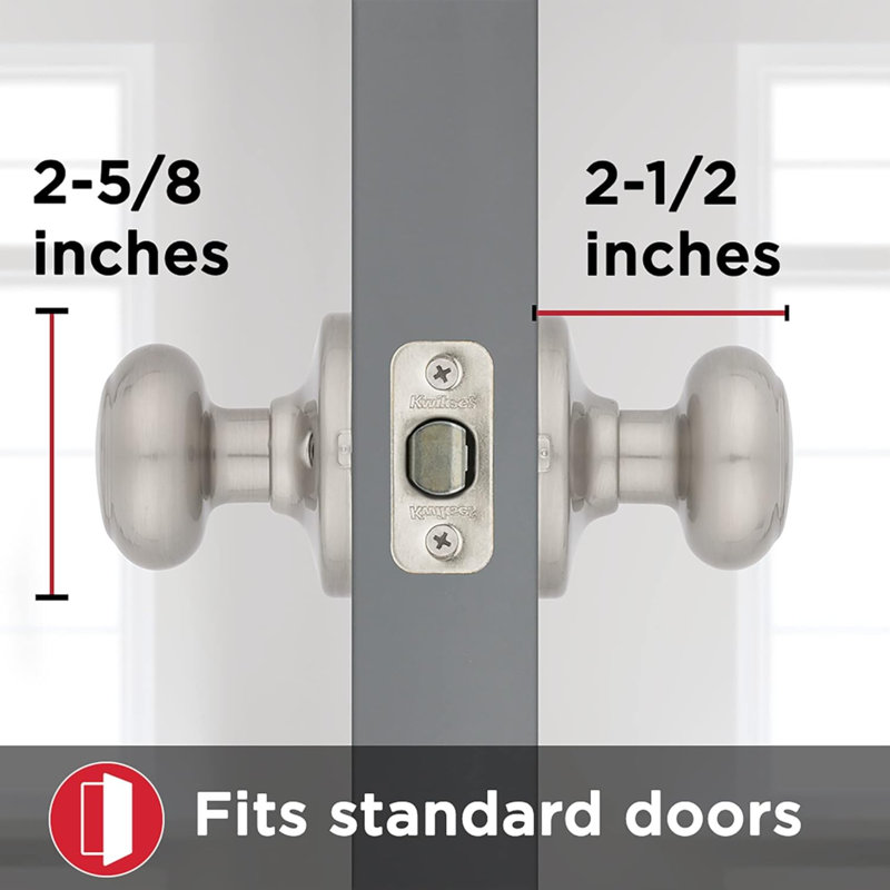 Bouton de porte de passage intérieur Cove, poignée pour portes de placard et de couloir, poignée de porte non verrouillable en nickel satiné, avec protection Microban