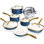 Gotham Steel Navy 12 Piece Ceramic Nonstick Cookware Set with Stay Cool Handles