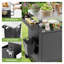 Chariot de barbecue extérieur avec plateau en acier inoxydable et cadre en métal pour la cuisson et le rangement sur la terrasse