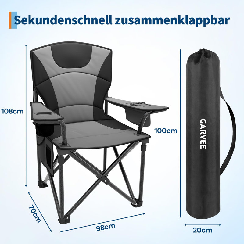 Camping Chair, Gray, 2