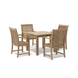 Bahama Chicago Outdoor 5 - Piece Teak Dining Set