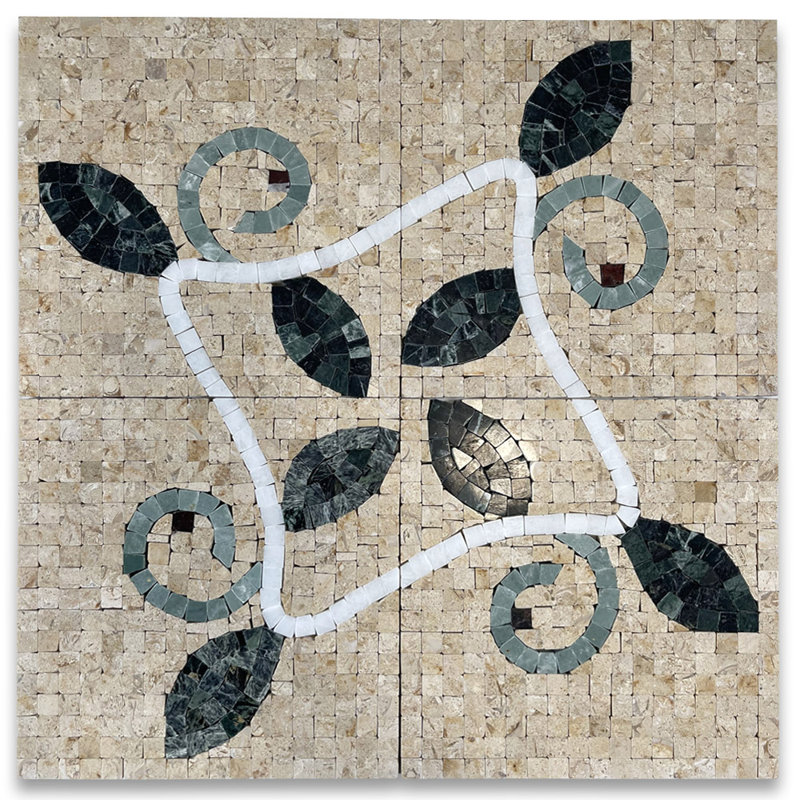 Carrelage mural en mosaïque de marbre 1 po x 8 po