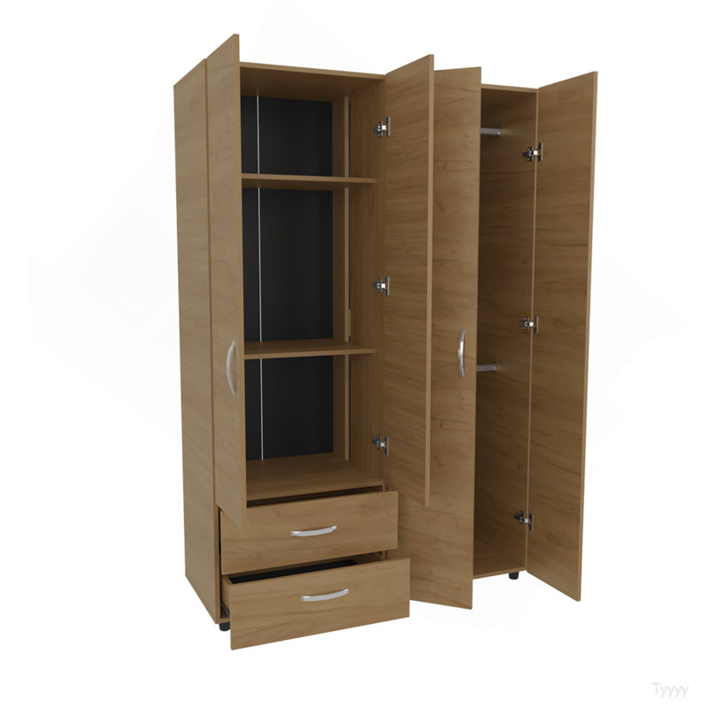 Armoire Crafton, chambre à coucher, chêne naturel