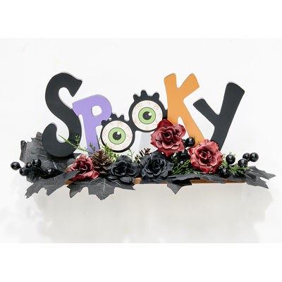 Panneau de table en bois effrayant 12 po Halloween