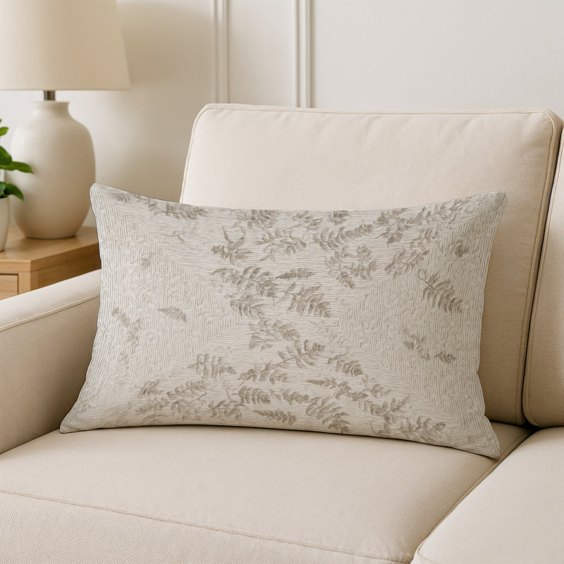 Coussin décoratif intérieur et extérieur Modern, Gris abstrait 159, Rectangle H 14 po x l 20 po