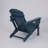 HDPE Folding Adirondack Chair with Dual Cup Holder and Wood Texture-1947150675