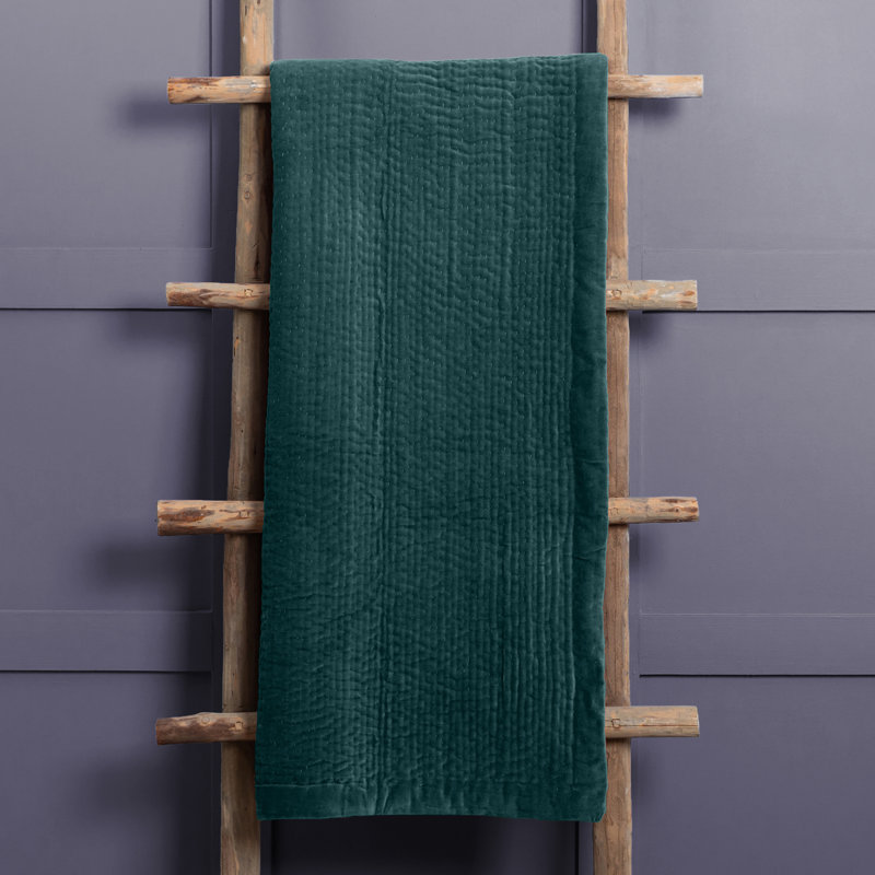 Haze Quilted Throw Blanket, Blue