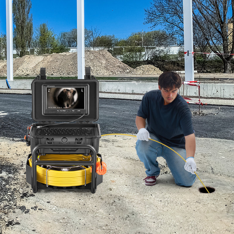 Caméra d'égout égouttoir à égouttement 230 pi / 70 m avec émetteur 512 Hz