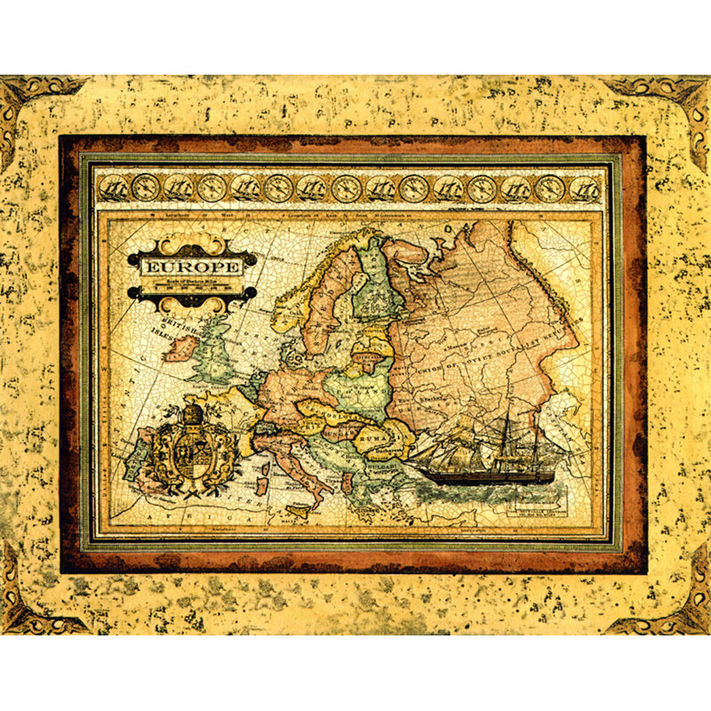 Carte craquelée de l'Europe