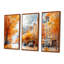 Irlande, paysage urbain de Dublin en automne - ensemble de salon d'art mural Irlande-107183388-107183396