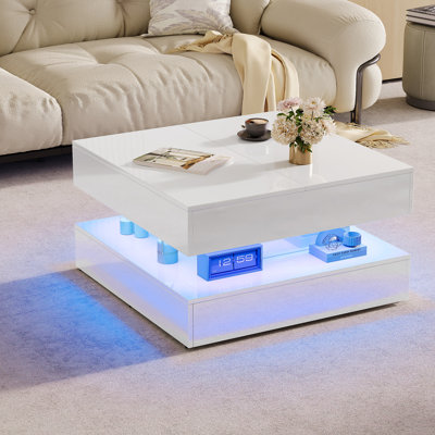 Pedestal Coffee Table with Storage