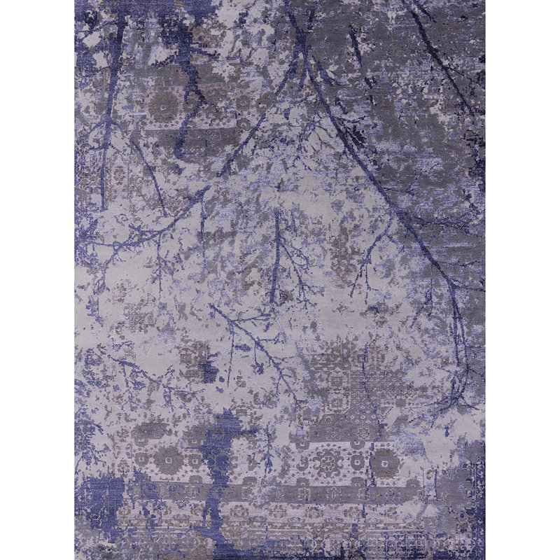 Tapis mauve / gris Buhler, Rond 7 pi