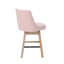 Ensemble de 2 tabourets de bar pivotants à 360 ° à hauteur de comptoir de 26 po avec dossier, tabourets de bar style Mid-Century rembourrés avec pieds en bois massif pour îlot de cuisine, rose-133276210