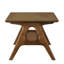 Table basse Mid-Century moderne en bois avec tablette
