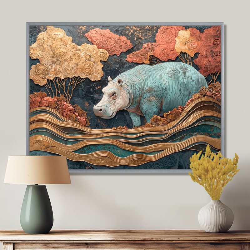 Gutirrez - Animals Wall Art, Impression sur cadre flottant, Argent, H 30 po x l 40 po