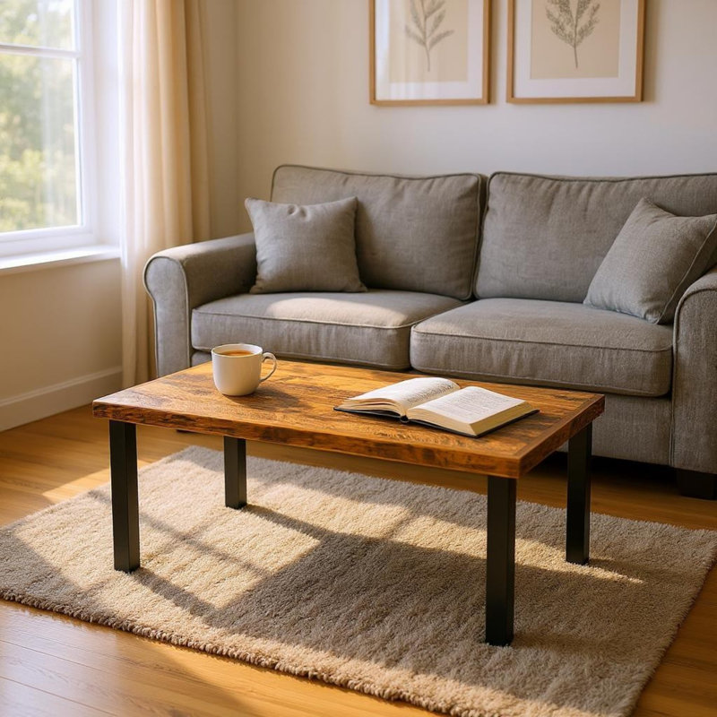 The Reclaimed Roots Coffee Table, Brown, 16.5" H x 30" L x 30" W