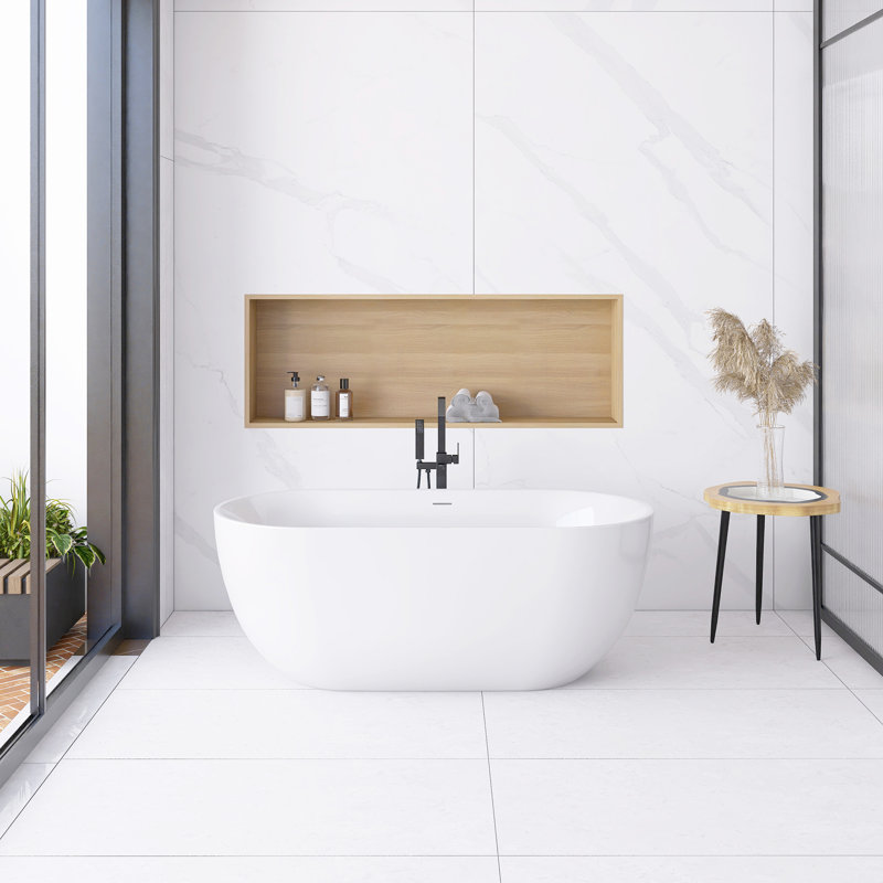 67'' x 31'' Freestanding Soaking Acrylic Bathtub