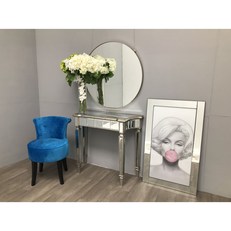 Sandy 90cm Glass Top Console Table