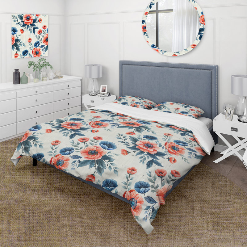 Ensemble de housse de couette Traditional, Housse de couette simple et deux taies décorative