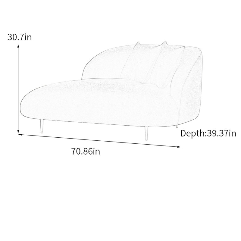 Fauteuil inclinable givré confortable au design épuré, Orienté à droite, Vert