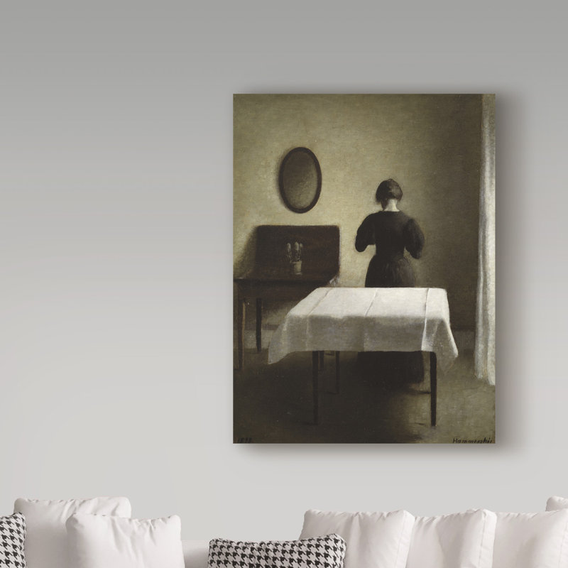 Glyndora «Interior», reproduction de peinture à l'huile sur toile tendue, H 19 po x l 14 po x P 2 po