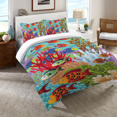  Taie décorative poisson