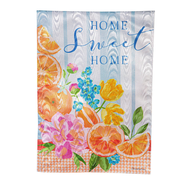 Drapeau de jardin moiré Home Sweet Home