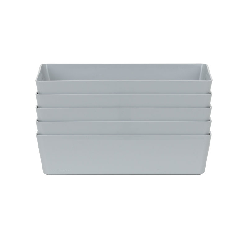 Wham 4.01 Studio Basket Rectangular Pack of 5 Cool Grey