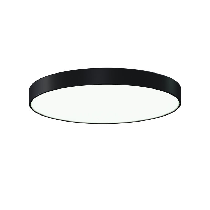 Plafonnier encastré 1 lumière DEL Pi, H 4 po x l 23,75 po x P 23,75 po, 3000 K, Noir satiné