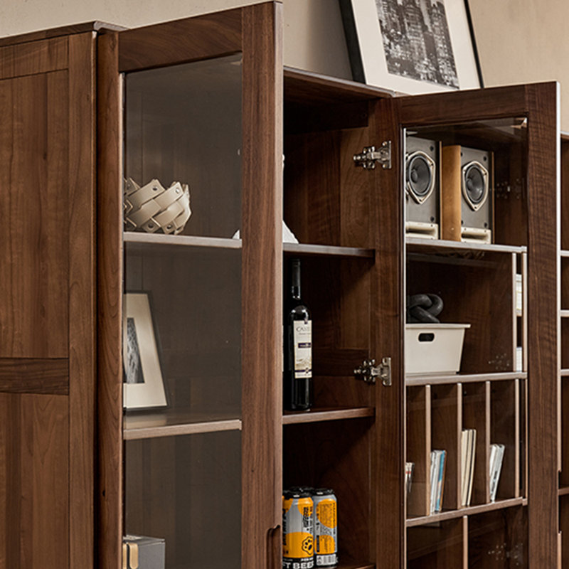 Bibliothèque en bois massif de luxe clair