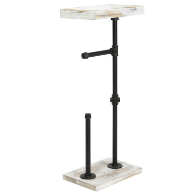 Free Standing Toilet Roll Holder with Tray