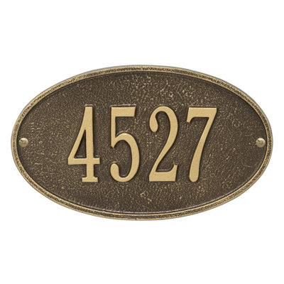 Oval 1-Line Wall Address Plaque
