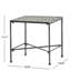 Table de bout en fer noir brossé noir pour l'extérieur, P 16,50 po x l 16,75 po, H 16 po, complète les chaises et les tables basses, l'assemblage requiert un look extérieur, convient à tout espace requis