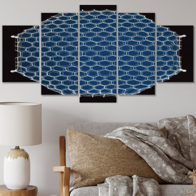 Peacham - art mural sur toile Fractals - 5 panneaux