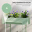 2 Tier Plant Stand 60*26*70 cm Steel 1 Piece Plant Stand Green with Storage Shelf
