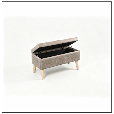 Upholstered Bench with button tufted seat and sturdy legs