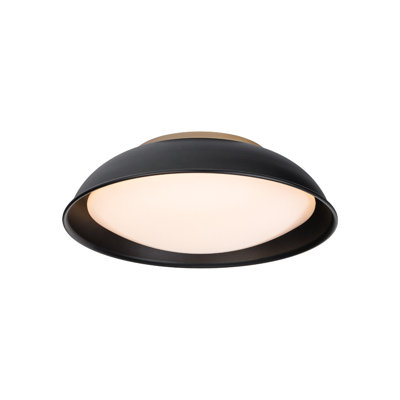 Orb Advantage 12in LED Round Flush Mount 5-CCT 2700-3000-3500-4000-5000K Selectable Color Temperature 20W 1,200 Lumens in Black and Gold