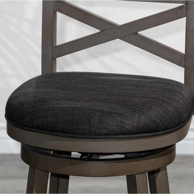 Tabouret pivotant à hauteur de bar, Gris, Gris