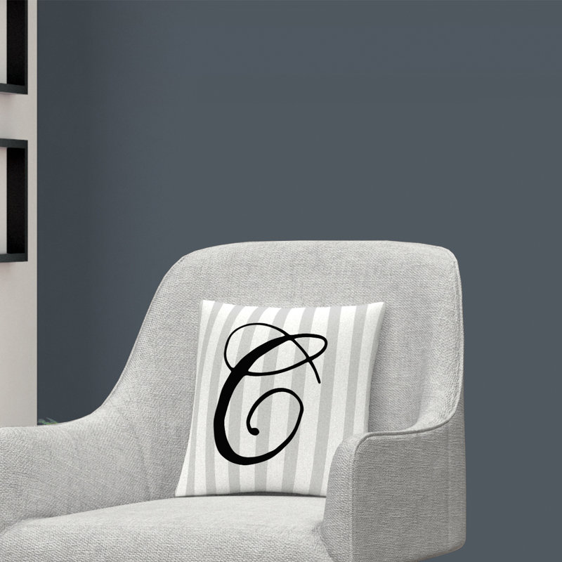 Coussin décoratif à rayures ABC, C