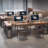 4 Person Workstation Solid Wood Office Desk