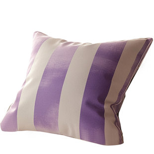Lilac Beige Wide Stripe Pillow