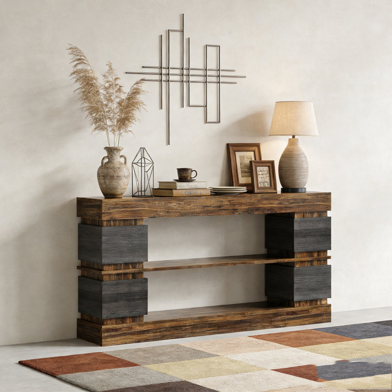3-Tier Farmhouse Console Table Hallway Sofa Table