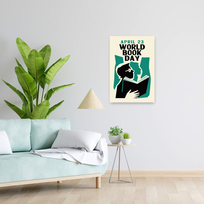 April 23 World Book Day Contemporary Wall Art Print by Patryk Krygowski - Wrapped Canvas Print, 60.96cm H x 40.64cm W
