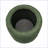 Ottoman with Storage, Round Sage Green Boucle 20x20x18.5 | Sage Green | Polyester Fabric