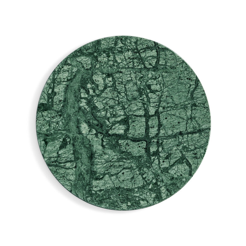 Plateau rond en marbre Delicieuse, Marbre vert