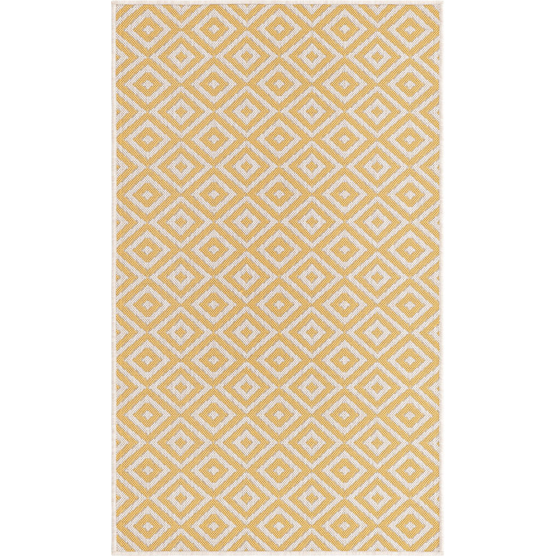 Outdoor Destiny Area Rug Gold Color, Rectangle 3' x 5'