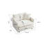 Fauteuil respirant en chenille - siège simple blanc confortable pour le salon sans stress
