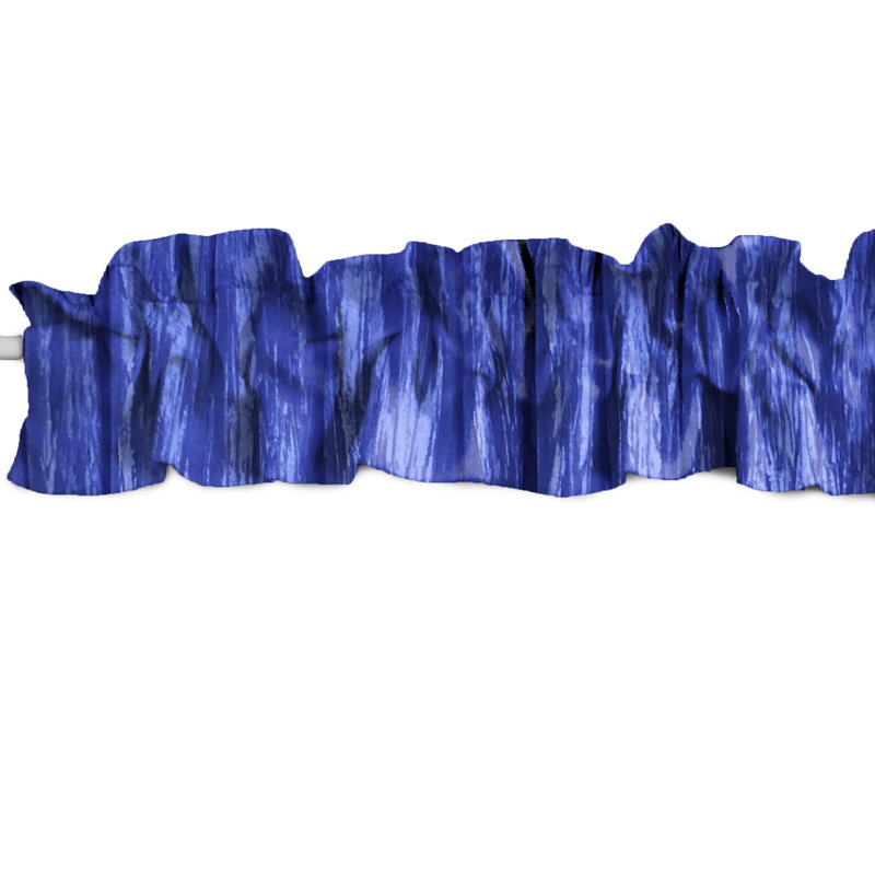 Cantonnière Crinkle, L 7 po x L 72 po, Bleu royal