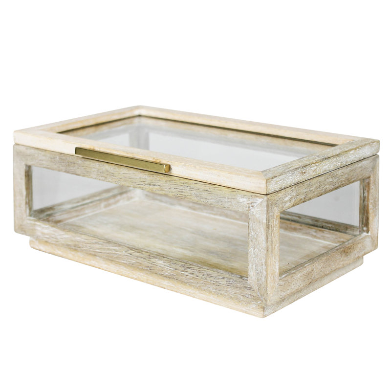 Bois de manguier et étui en verre
