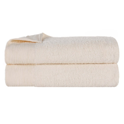 Rayon From Bamboo Cotton Blend Eco-Friendly Hypoallergenic Soft Solid Towel Set